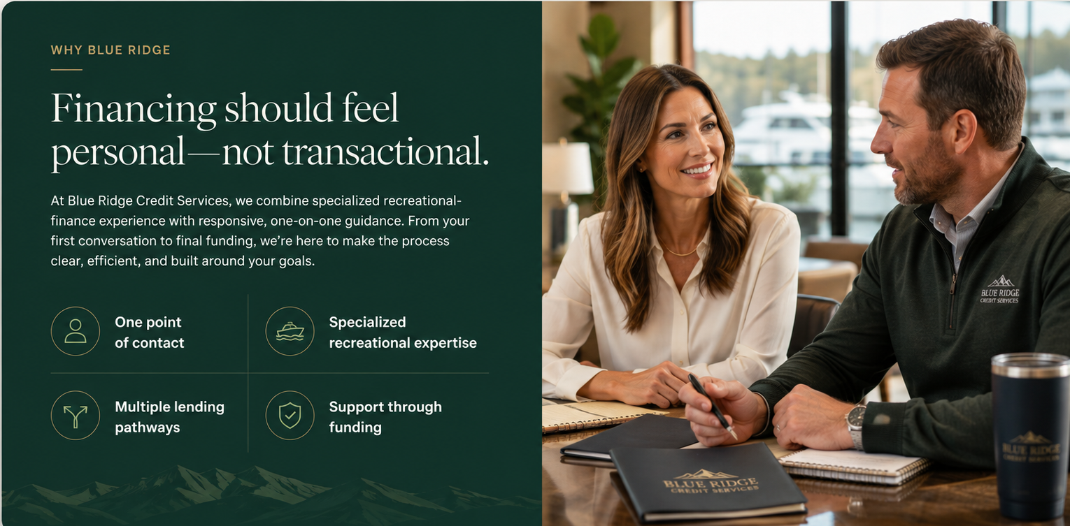 Why Blue Ridge — Financing should feel personal, not transactional